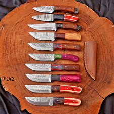 Lot of 10 Knives Damascus Steel Fix blade knife Whole Sale Price Clearance Sale picture