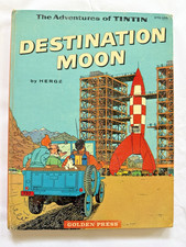 Hergé The Adventures Tintin DESTINATION MOON by Golden Press 1st EDITION 1960 picture