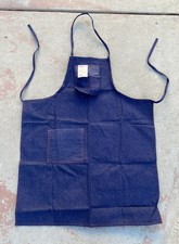 Vtg 40s 50s Deadstock Denim Work Apron NOS Jaffee Mfg Los Angles Red Chain Stitc picture
