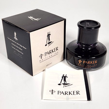Vtg NOS Parker Penman Writing Ink 50ml Factory Sealed Bottle Made in UK - Ebony picture