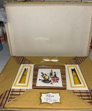 Vintage 1970s Clover Decorative Ensemble Table Set - UNUSED Deadstock MCM Retro picture