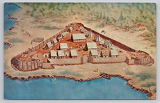 Postcard James Fort Jamestown Virginia Colonial Williamsburg picture
