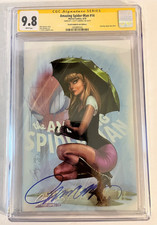 Amazing Spider-Man #14 Cover J Signed J. Scott Campbell Gwen Stacy CGC 9.8 SS picture