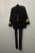 US Army Major Officer Blue Dress Uniform with Jacket Pants & Suspenders 41S VTG picture