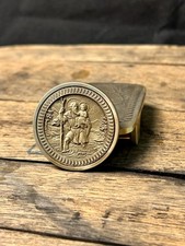 Saint Christopher EDC Coin | Solid Brass 40mm Pocket Token |Traveler's Protector picture