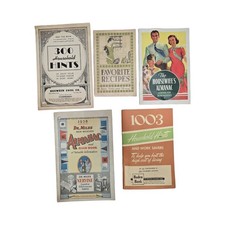 Vintage Household Hints Booklet Lot Recipes Advertising Ephemera 1930s - 60s picture