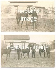 Sturgis, South Dakota - Men & Horses (Sparks, Garlick, Kelly) c1910 RPPC (2 pcs) picture
