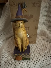 Jim Shore Heartwood Creek “Kitty In A Witch Hat” Halloween Figurine 4006135 NIB picture