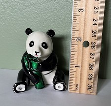Bejeweled Enameled Hinged Panda Trinket Box Bamboo San Diego Zoo Bai Yun picture