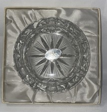Vintage Czechoslovakia Hand Cut Bohemian Crystal Ashtray Box picture