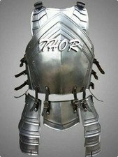 Roman Armor Muscle Jacket Medieval Breast Plate Jacket Silver picture