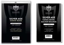 1000 MAX THICK Silver Comic NON-RESEALABLE Poly Bags + Acid Free Backer Boards picture
