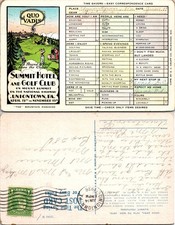 E C Kropp Co Postcard Summit Hotel Golf Club Uniontown PA 1936 Advertising picture