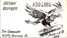 Tim Gardner Avonmore PA Vintage QSL Ham Radio Card 5P21-28 picture