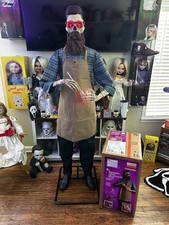 Life Size 6 ft Animated Skeleton Bartender Lighted Talking Halloween Animatronic picture