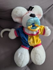 Vintage Baby Diddl Mouse with Pacifier & Bib Plush Depesche 90s Rare picture
