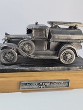 Michael Ricker Pewter Model A 1924 Fire Engine - Collectible Signed - 90/1290 picture