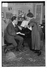 Photo:Kurt Schindler Wife at Piano 1910s Composer Conductor Portrait picture