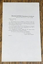 Original 1864 Civil War Orders Hilton Head S.C. N.Y. Vols. Reg. Command Change picture
