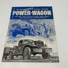 1946 Vintage Original DODGE Power-Wagon TRUCK ADVERTISING Brochure Poster WWII picture