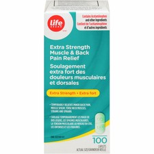 Extra Strength Muscle & Back Pain Relief LIFE BRAND CANADA Expiration 2028 MA picture