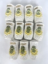 1976 Sears & Roebuck White 3D Ceramic Spice Set Shakers Neil The Frog Lilypad picture