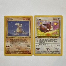 1999 Pokemon 1st Edition Jungle 2 Card Lot Eevee 51/64 Cubone 50/64 Unplayed NM picture