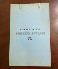 Vintage Herman's Southern Cottage Restaurant Menu Springfield Missouri 1945/62 picture