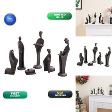 Danya B. 9-Inch Iron Nativity Set - 6pcs Baby Jesus Joseph Mary 3 Kings picture
