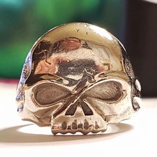 Harley-Davidson Skull Ring 925 Sterling Silver Solid Silver picture