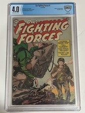 Our Fighting Forces #1 CBCS 4.0 - 1954 DC War Key - High Gloss & Appeal - VIDEO picture