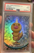 Weedle 1999 Topps Pokemon Rainbow Foil FIRST PRINT PSA 9 POP 11 picture