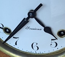 Antique Sessions Hands & Mounting Nut Tambour Mantel Clock Replacement Parts picture