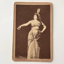 Antique Cabinet Card Photograph Beautiful Woman Fannie Davenport Cleopatra picture