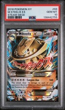 Pokemon PSA 10 M STEELIX EX 68/114 - 2016 XY STEAM SIEGE HOLO - GEM MINT picture