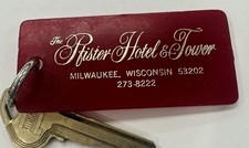 The Pfister Hotel & Tower Milwaukee, Wisconsin 53202 Burgundy Hotel Room Key Fob picture