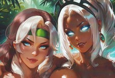 Artist Alley Multiverse Saga Rogue and Storm FOIL Full Virgin Variant NM picture