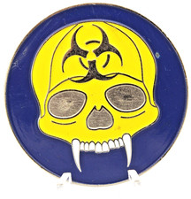 1SG Bobby Butler For Excellence Biohazard Skull Challenge Coin 1.75
