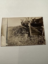 Vintage Real Photo Postcard Rppc Automobile Wreck Oronoque Kansas Dpo 1907 picture