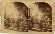 1885 Magnolia Louisville KY Advertising Stereoview New Orleans Expo He & She picture