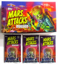 2013 Topps Mars Attacks INVASION -3 SEALED HOBBY PACKS PLUS EMPTY DISPLAY BOX picture