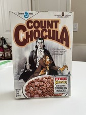 Vintage 1988 GM Count Chocula cereal box Bela Lugosi Star of David Monster Mills picture