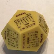 Vintage 1962 Squibb Pharmaceutical Advertising Desk Calendar 12Sided Paperweight picture