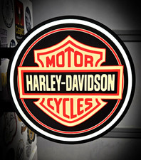 Harley-Davidson Motor Cycles Bar & Shield Logo Round Lightbox picture