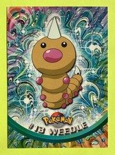 1999 Topps Pokemon TV Animation #13 Weedle Blue logo  NM/Mint picture