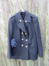 US Naval Academy Pea Coat 4417-R1 Women's 12R Made in U.S.A. 09/15/95 w/ Gloves picture