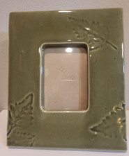 Green Ceramic Leaf Vintage Fetco Picture 7.5 x 9