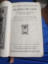Blessed Be God: A Complete Catholic Prayer Book 1925 Edition Leather Vintage picture