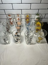 Vintage 1973 Looney Tunes Pepsi Collector Series Glasses Complete Lot of 12 picture
