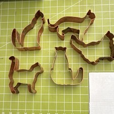 Martha Stewart Martha By Mail Copper Cookie Cutters “Cats” Set Of 5 picture